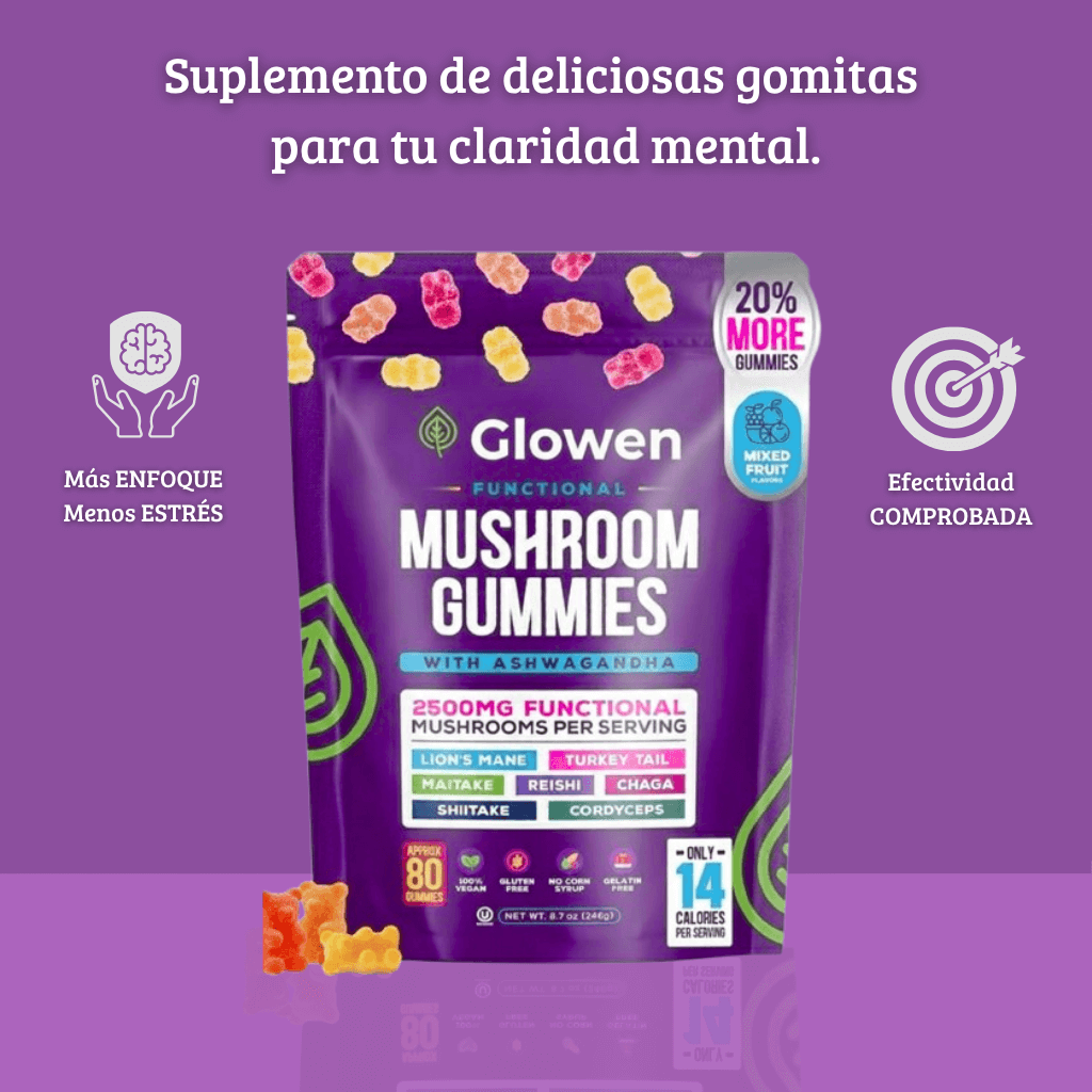 Glowen | Gomitas veganas para aumentar la claridad mental y el enfoque